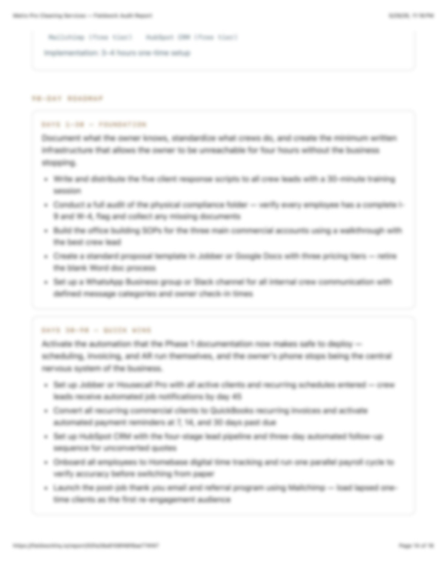 90-Day Roadmap — gated